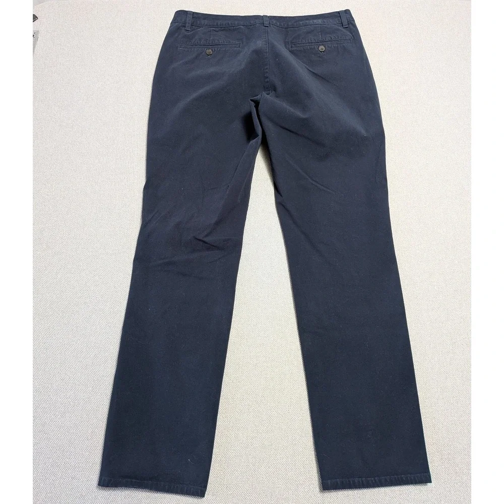 BONOBOS Pants Men's Navy Blue 36x32 Tailored Fit Cotton Stretch Chinos Office